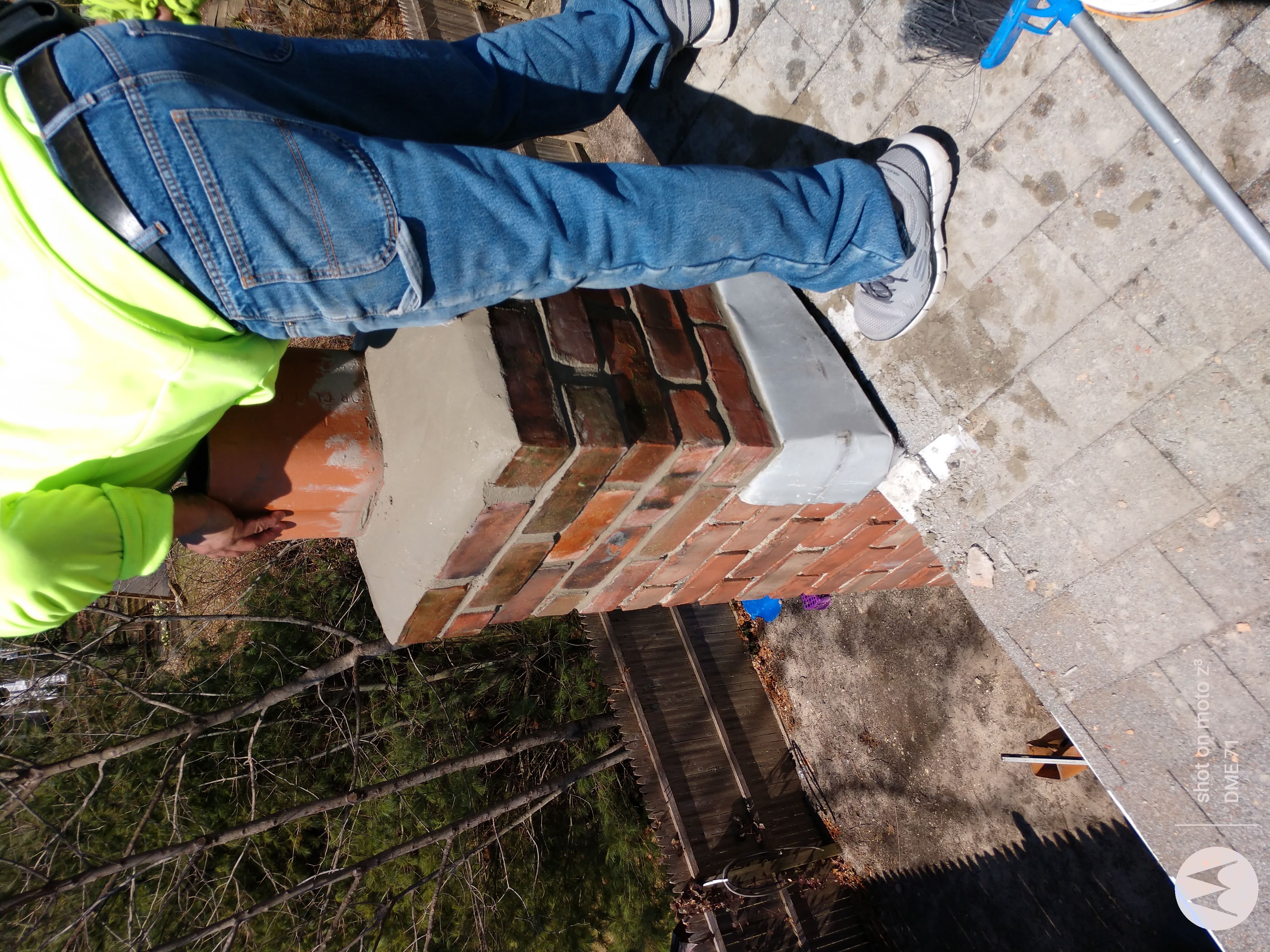 Cracked chimney professionally repaired in Commack, NY